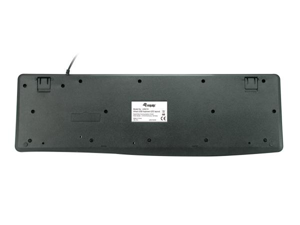 Equip USB Keyboard Tastatur Kabelgebunden  schwarz, deutsch Soft-Touch-Tasten